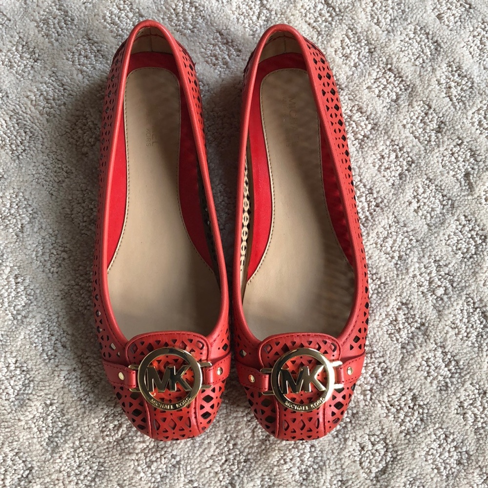 Michael Kors Orange Ballet Flats